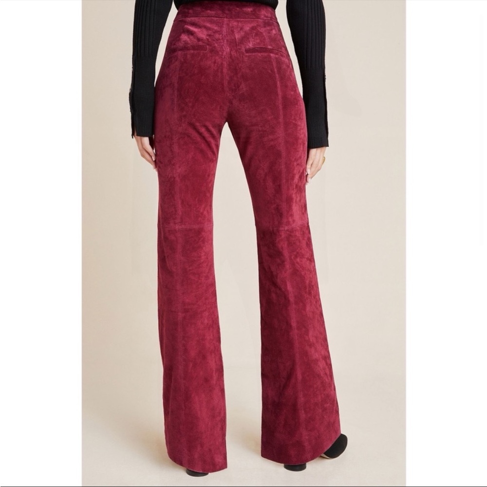 Anthropologie High Rise Suede Bootcut Pants - Picture 5 of 9